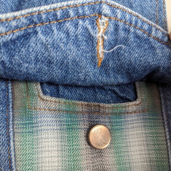 Vintage Denim plaid vest - Picture 5 of 7
